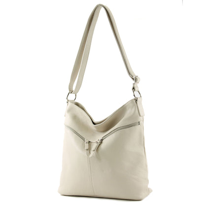 modamoda de T196 Damen Leder Schultertasche Umhängetasche handmade in Italy