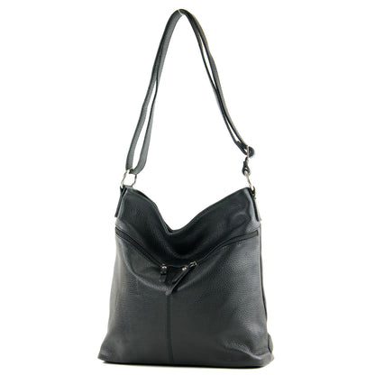 modamoda de T196 Damen Leder Schultertasche Umhängetasche handmade in Italy