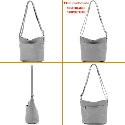 modamoda de T198 kleine Damen Leder Umhängetasche Schultertasche handmade in Italy