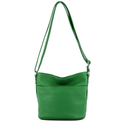 modamoda de T198 kleine Damen Leder Umhängetasche Schultertasche handmade in Italy