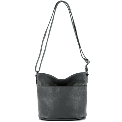 modamoda de T198 kleine Damen Leder Umhängetasche Schultertasche handmade in Italy