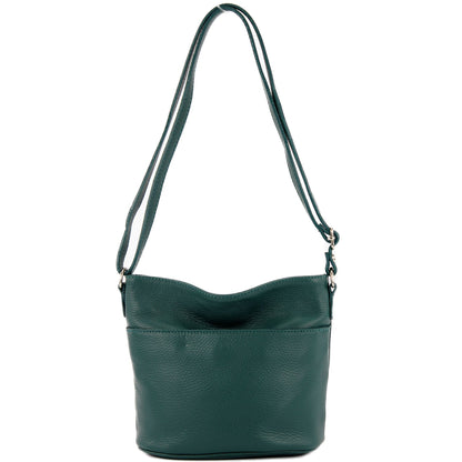 modamoda de T198 kleine Damen Leder Umhängetasche Schultertasche handmade in Italy