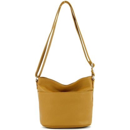 modamoda de T198 kleine Damen Leder Umhängetasche Schultertasche handmade in Italy