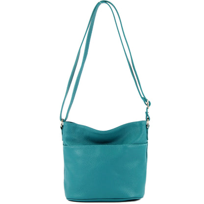 modamoda de T198 kleine Damen Leder Umhängetasche Schultertasche handmade in Italy