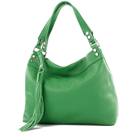 modamoda de T201 Damen Leder Schultertasche Handtasche handmade in Italy