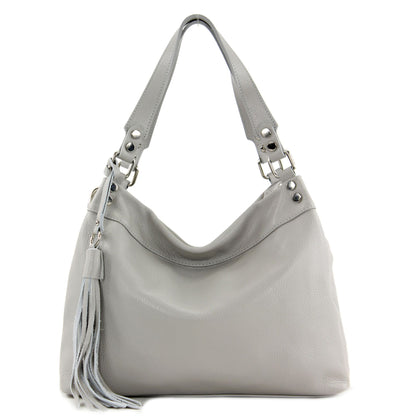 modamoda de T201 Damen Leder Schultertasche Handtasche handmade in Italy