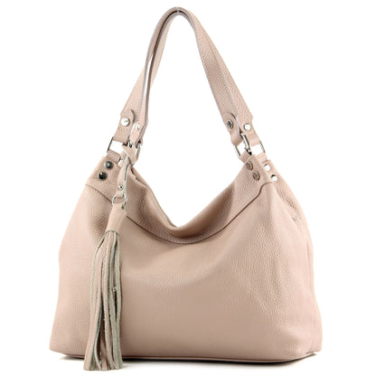 modamoda de T201 Damen Leder Schultertasche Handtasche handmade in Italy
