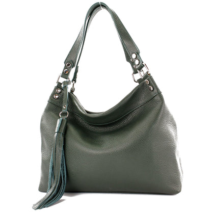 modamoda de T201 Damen Leder Schultertasche Handtasche handmade in Italy
