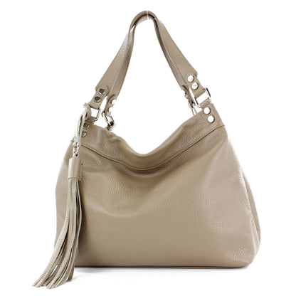 modamoda de T201 Damen Leder Schultertasche Handtasche handmade in Italy