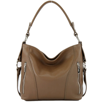 modamoda de T202 Damen Leder Henkeltasche Schultertasche handmade in Italy