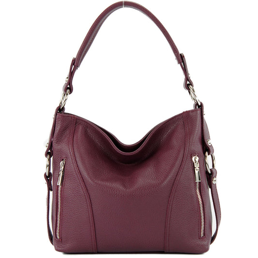 modamoda de T202 Damen Leder Henkeltasche Schultertasche handmade in Italy