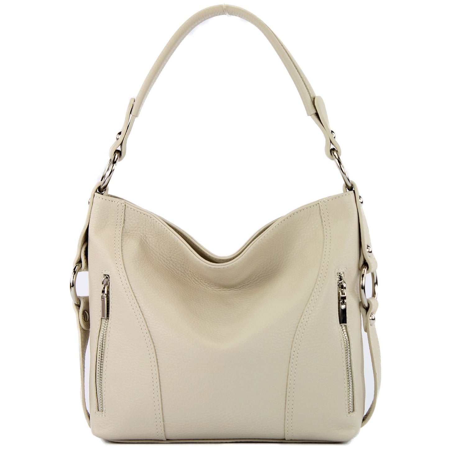 modamoda de T202 Damen Leder Henkeltasche Schultertasche handmade in Italy