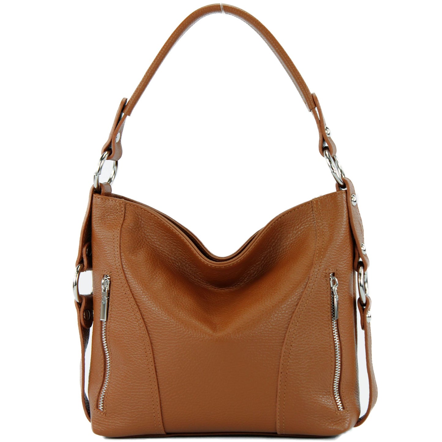 modamoda de T202 Damen Leder Henkeltasche Schultertasche handmade in Italy