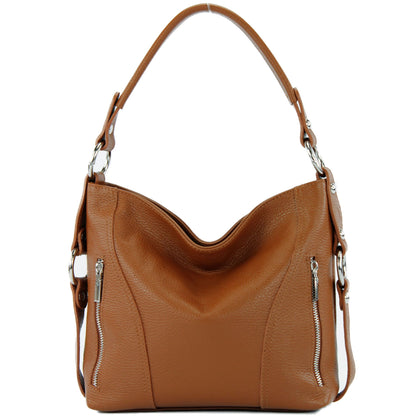 modamoda de T202 Damen Leder Henkeltasche Schultertasche handmade in Italy