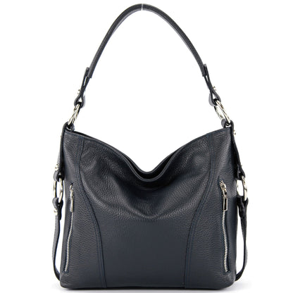 modamoda de T202 Damen Leder Henkeltasche Schultertasche handmade in Italy