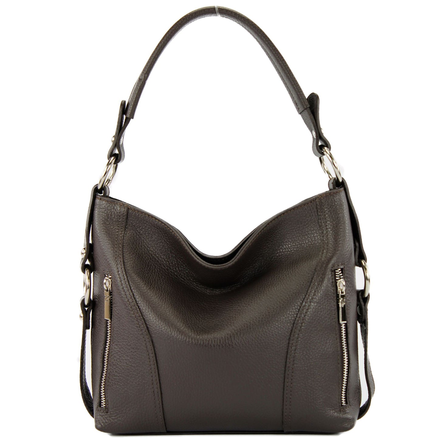 modamoda de T202 Damen Leder Henkeltasche Schultertasche handmade in Italy