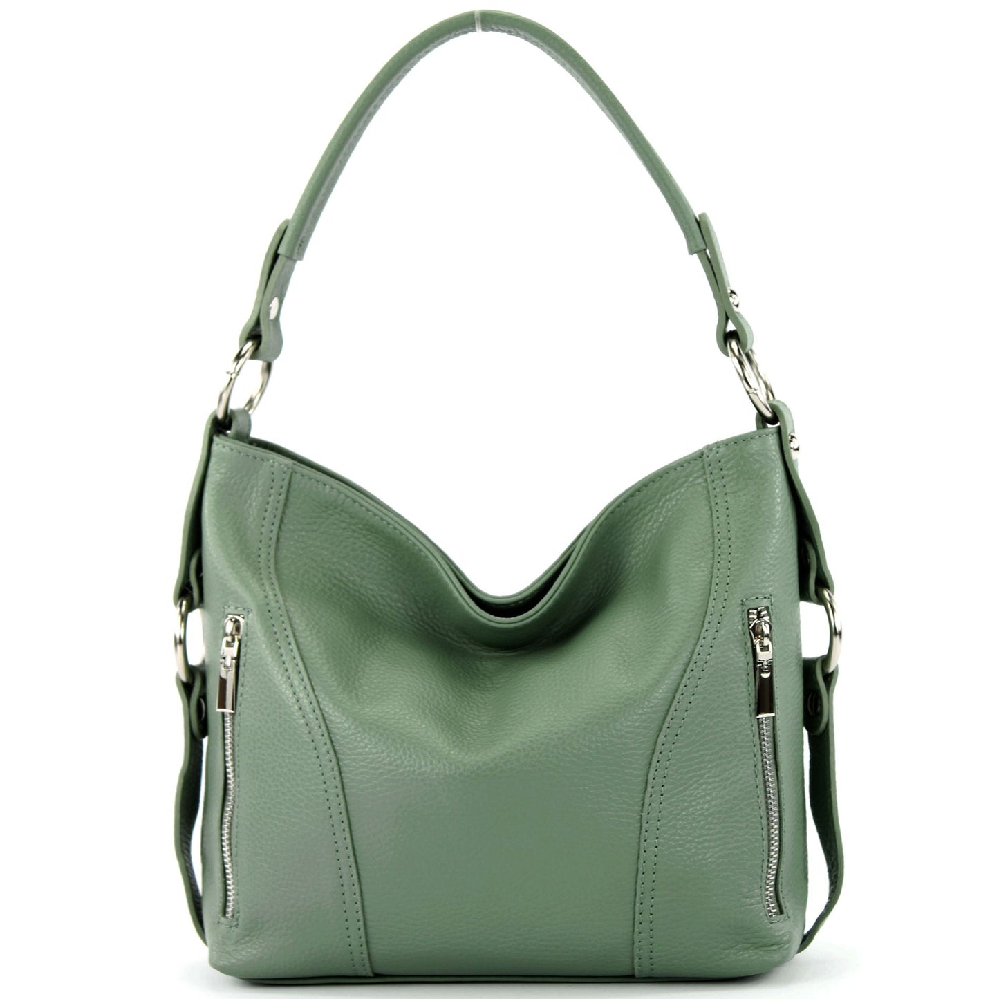 modamoda de T202 Damen Leder Henkeltasche Schultertasche handmade in Italy