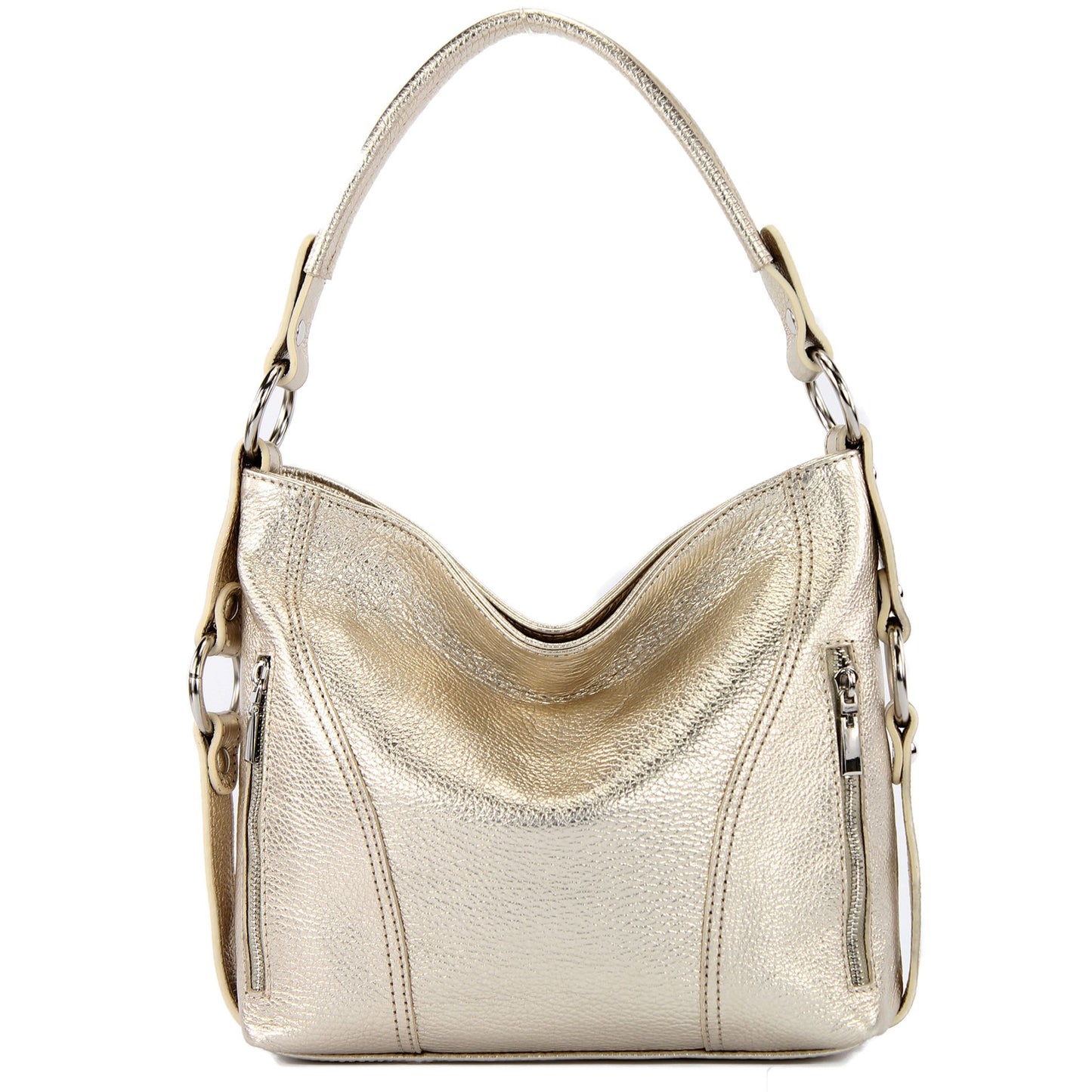 modamoda de T202 Damen Leder Henkeltasche Schultertasche handmade in Italy