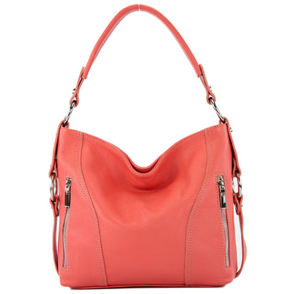 modamoda de T202 Damen Leder Henkeltasche Schultertasche handmade in Italy