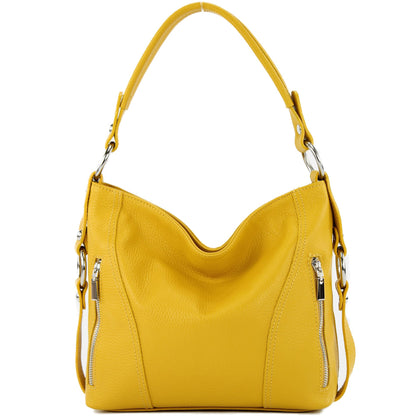 modamoda de T202 Damen Leder Henkeltasche Schultertasche handmade in Italy