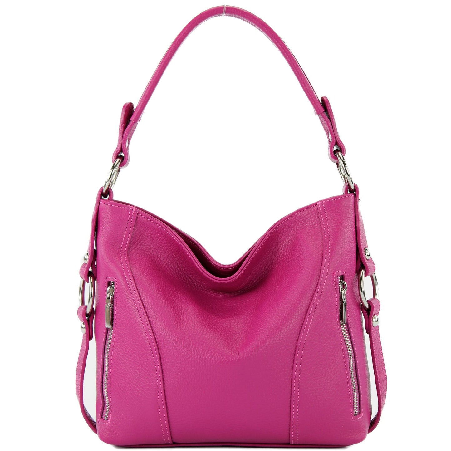 modamoda de T202 Damen Leder Henkeltasche Schultertasche handmade in Italy
