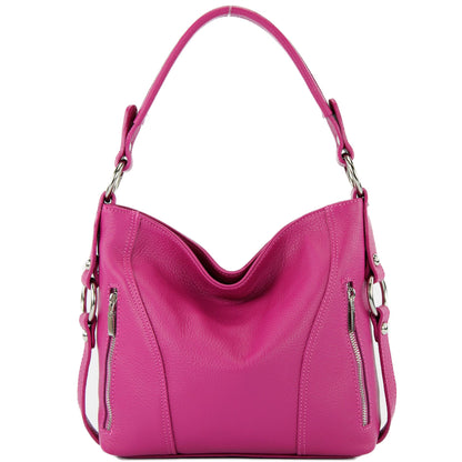 modamoda de T202 Damen Leder Henkeltasche Schultertasche handmade in Italy
