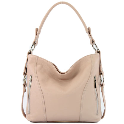 modamoda de T202 Damen Leder Henkeltasche Schultertasche handmade in Italy