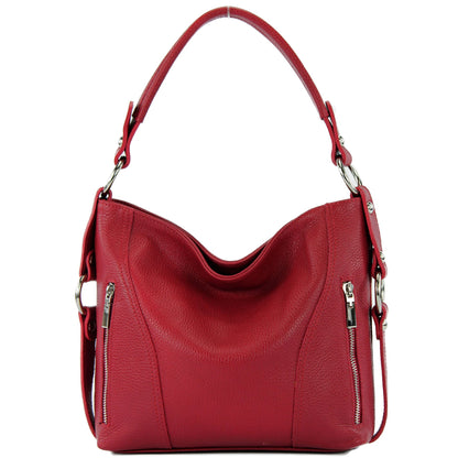 modamoda de T202 Damen Leder Henkeltasche Schultertasche handmade in Italy