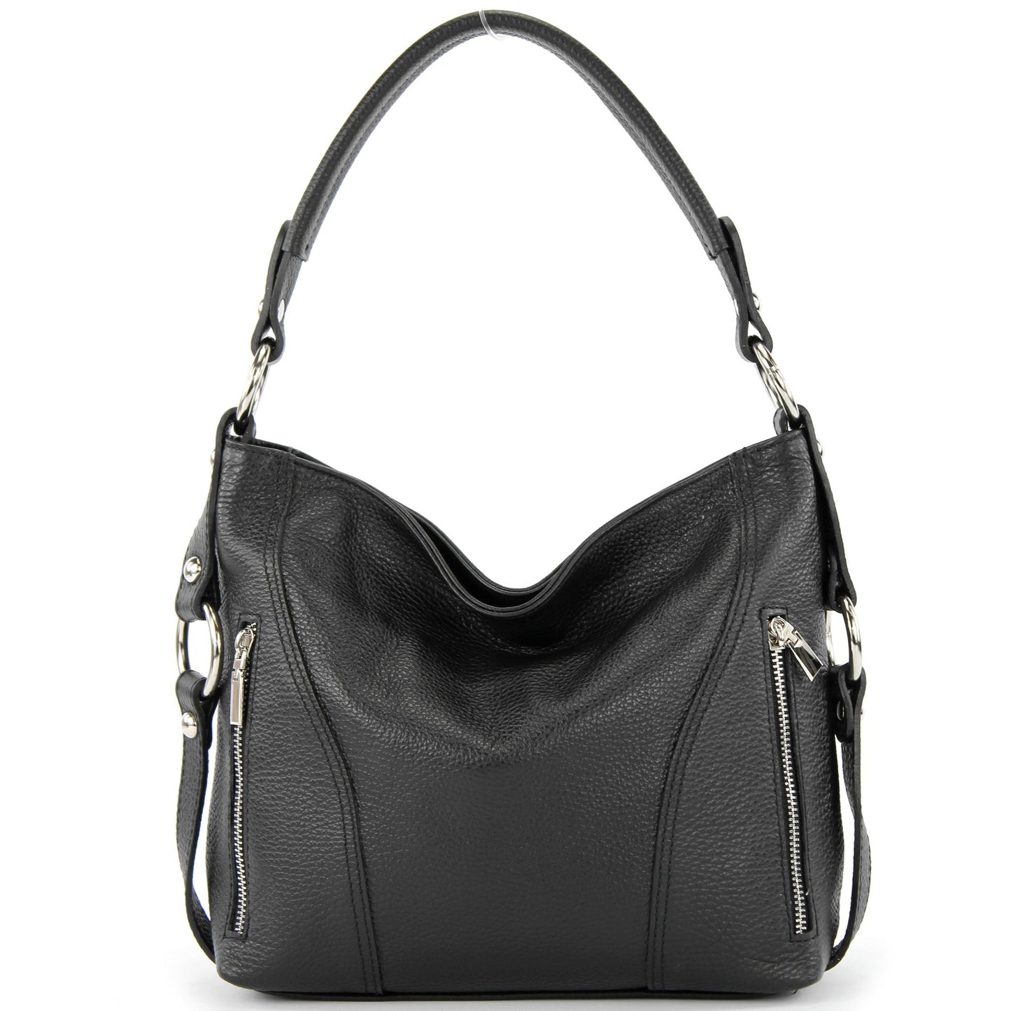 modamoda de T202 Damen Leder Henkeltasche Schultertasche handmade in Italy