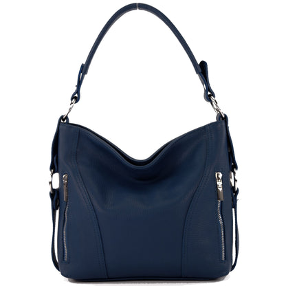 modamoda de T202 Damen Leder Henkeltasche Schultertasche handmade in Italy