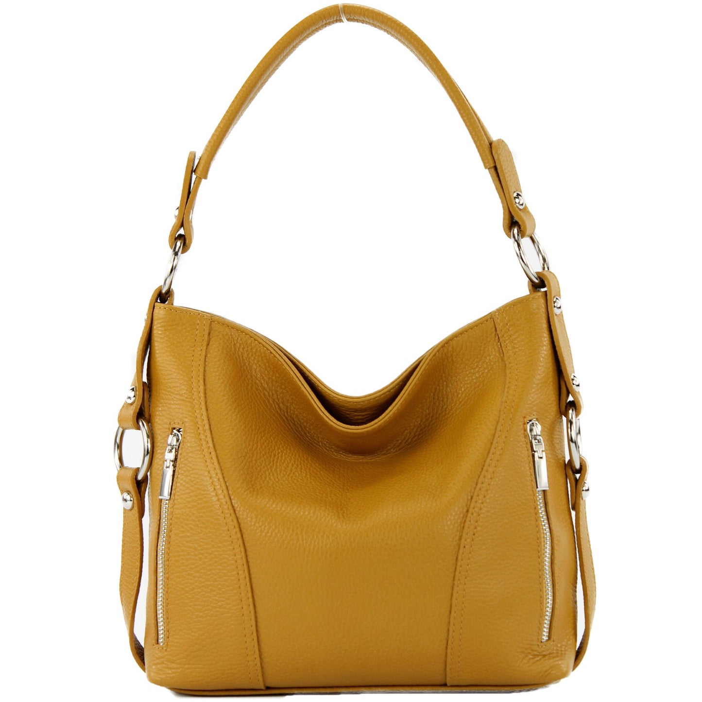 modamoda de T202 Damen Leder Henkeltasche Schultertasche handmade in Italy