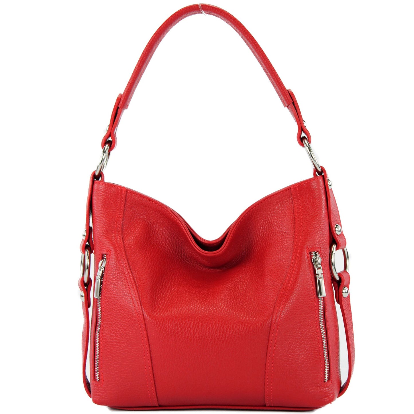 modamoda de T202 Damen Leder Henkeltasche Schultertasche handmade in Italy