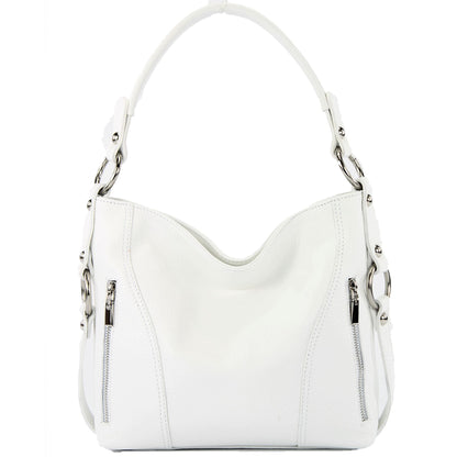 modamoda de T202 Damen Leder Henkeltasche Schultertasche handmade in Italy