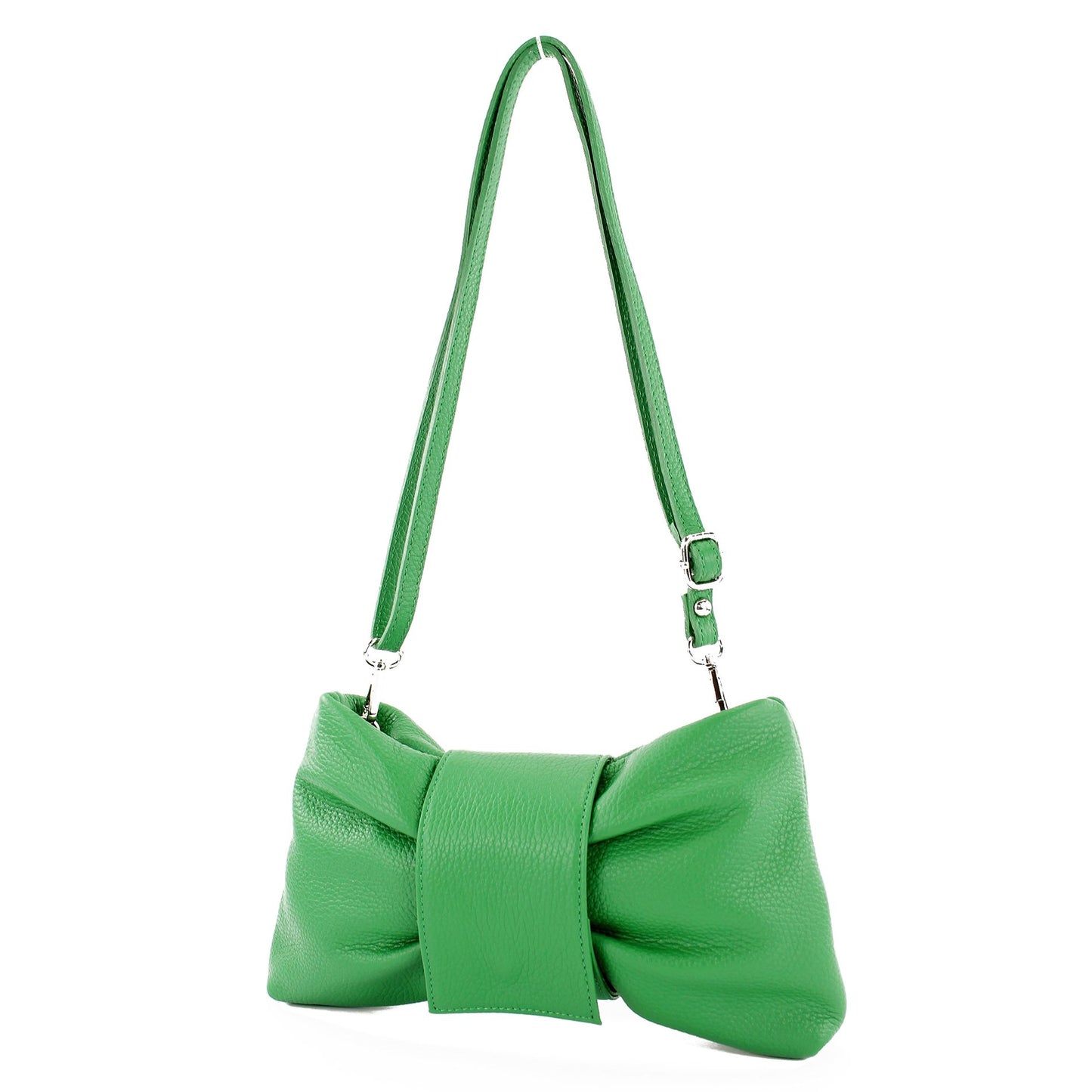 modamoda de T214 Damen Leder Umhängetasche Clutch Schultertasche Schleife handmade in Italy