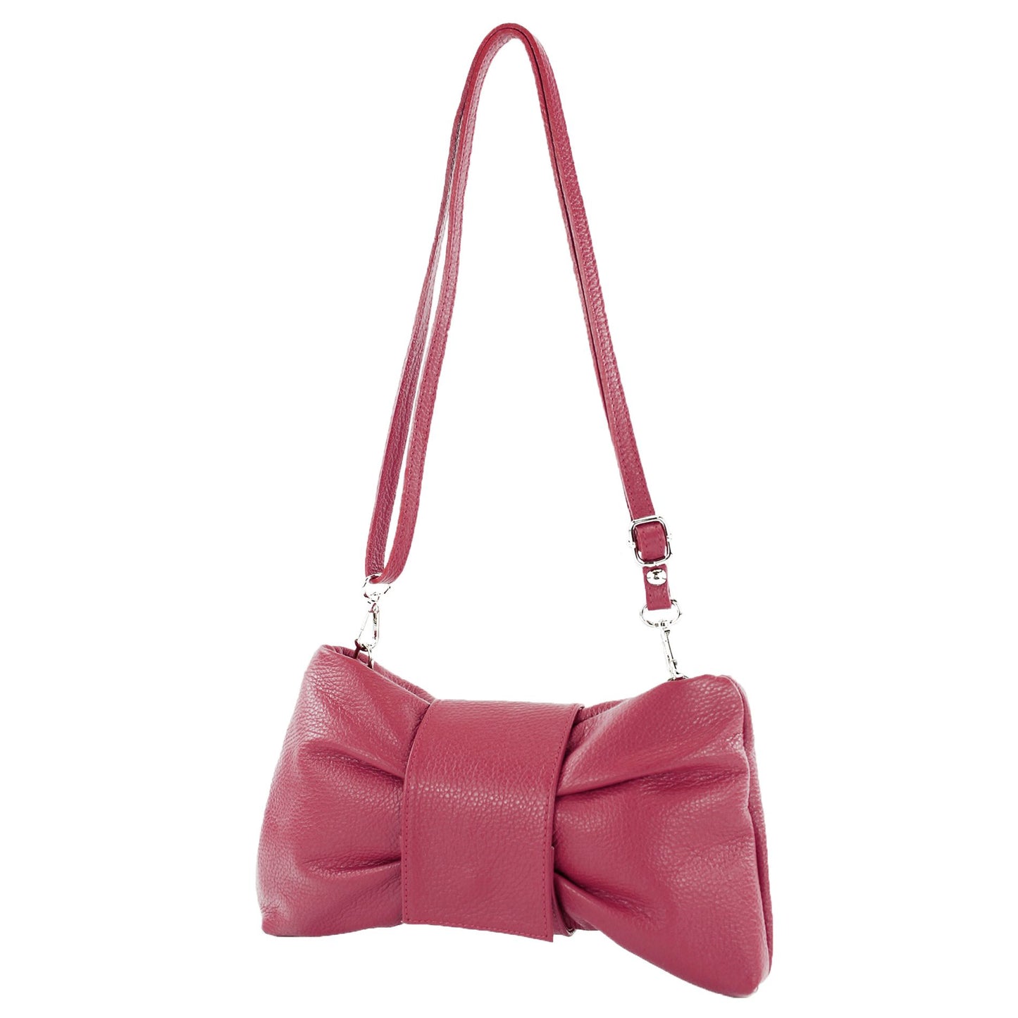 modamoda de T214 Damen Leder Umhängetasche Clutch Schultertasche Schleife handmade in Italy