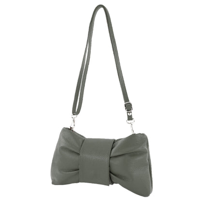 modamoda de T214 Damen Leder Umhängetasche Clutch Schultertasche Schleife handmade in Italy