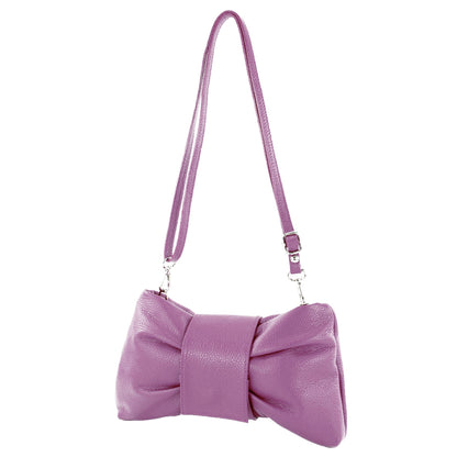 modamoda de T214 Damen Leder Umhängetasche Clutch Schultertasche Schleife handmade in Italy