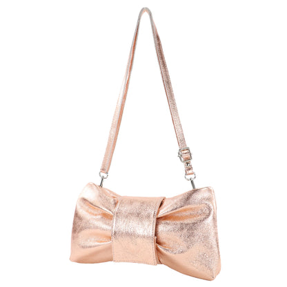 modamoda de T214 Damen Leder Umhängetasche Clutch Schultertasche Schleife handmade in Italy