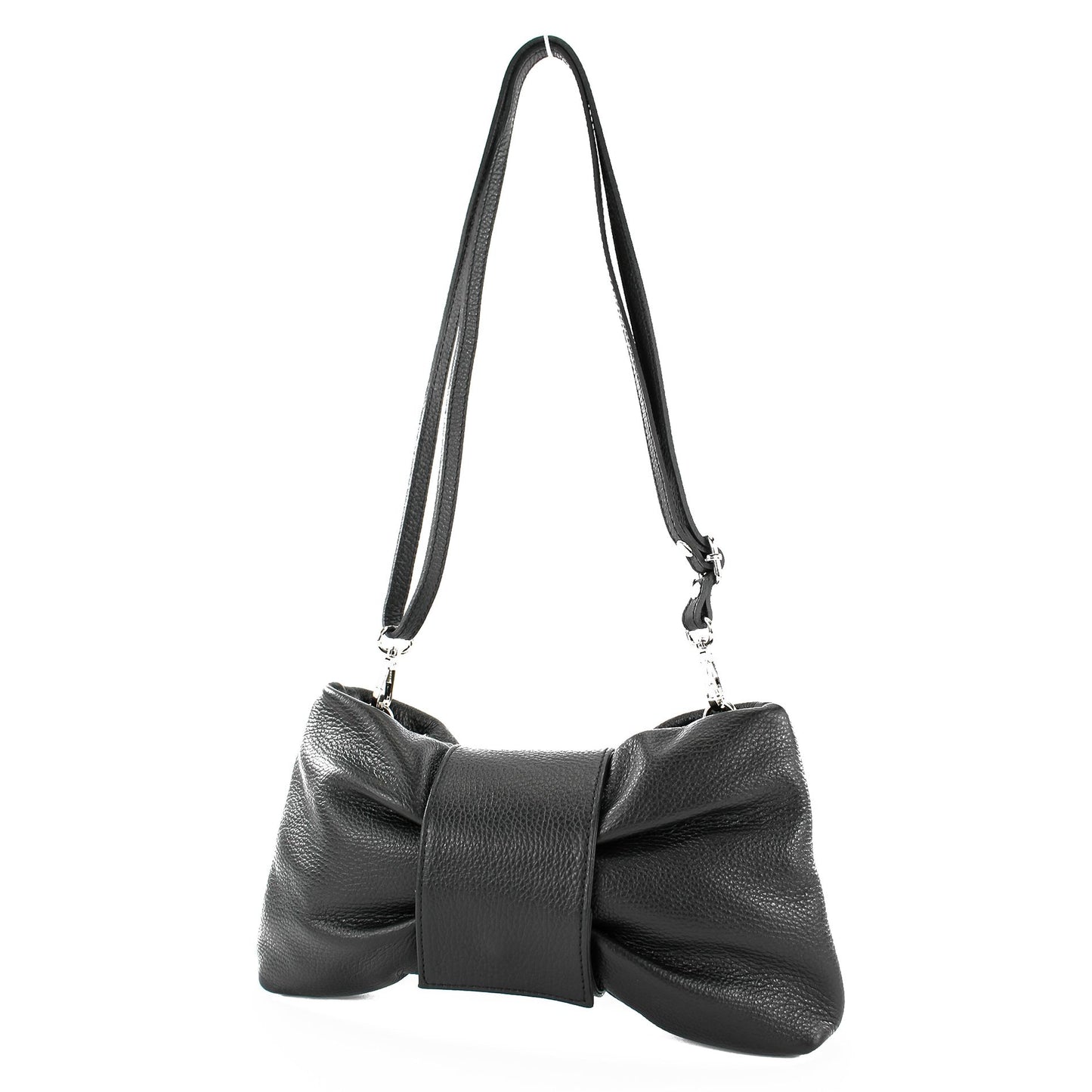 modamoda de T214 Damen Leder Umhängetasche Clutch Schultertasche Schleife handmade in Italy
