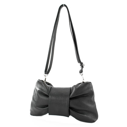 modamoda de T214 Damen Leder Umhängetasche Clutch Schultertasche Schleife handmade in Italy