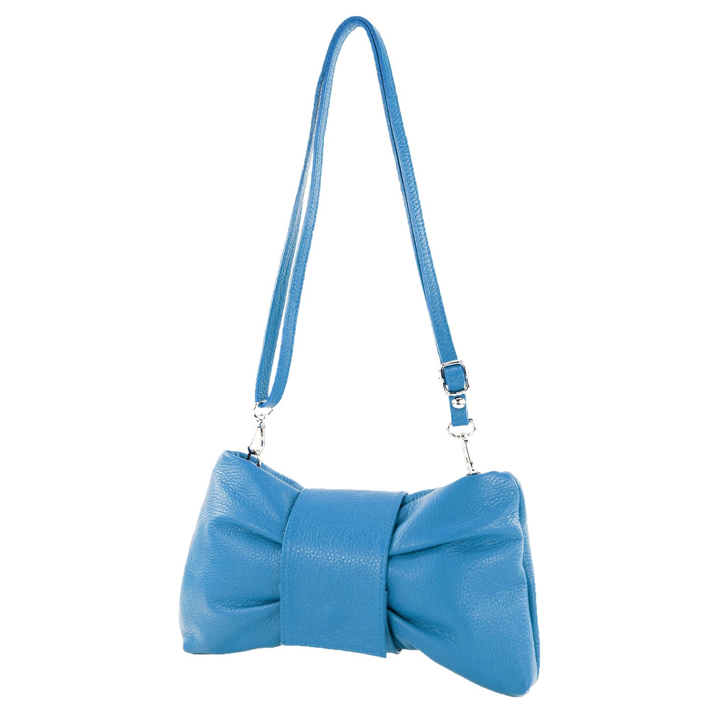modamoda de T214 Damen Leder Umhängetasche Clutch Schultertasche Schleife handmade in Italy