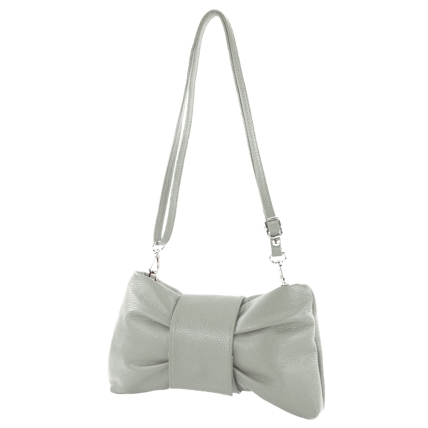 modamoda de T214 Damen Leder Umhängetasche Clutch Schultertasche Schleife handmade in Italy