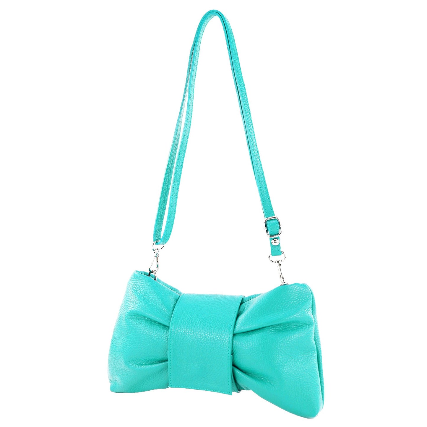modamoda de T214 Damen Leder Umhängetasche Clutch Schultertasche Schleife handmade in Italy