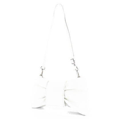 modamoda de T214 Damen Leder Umhängetasche Clutch Schultertasche Schleife handmade in Italy