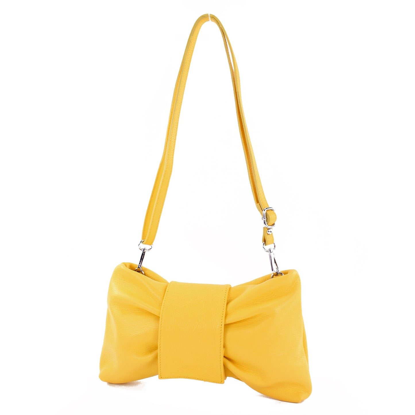 modamoda de T214 Damen Leder Umhängetasche Clutch Schultertasche Schleife handmade in Italy