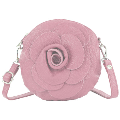 modamoda de T225 Damen Leder Umhängetasche Abendtasche Clutch Blüte Klein handmade in Italy