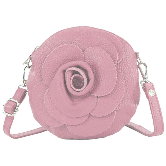 modamoda de T225 Damen Leder Umhängetasche Abendtasche Clutch Blüte Klein handmade in Italy