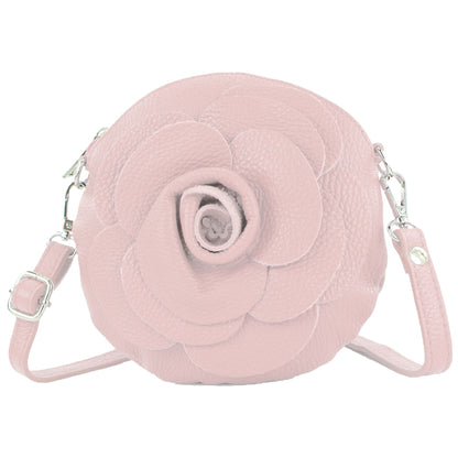 modamoda de T225 Damen Leder Umhängetasche Abendtasche Clutch Blüte Klein handmade in Italy