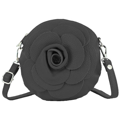 modamoda de T225 Damen Leder Umhängetasche Abendtasche Clutch Blüte Klein handmade in Italy
