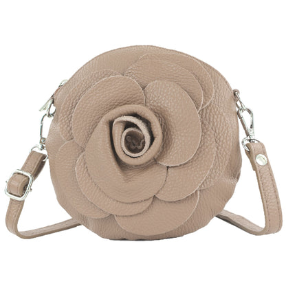 modamoda de T225 Damen Leder Umhängetasche Abendtasche Clutch Blüte Klein handmade in Italy